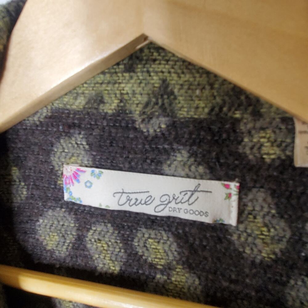 True Grit Dry Goods Animal Print longline soft coat  Size Large Great condition - Picture 10 of 13